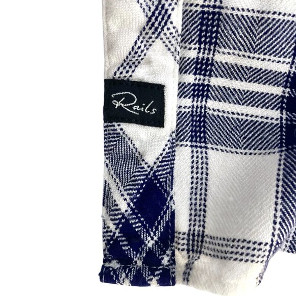 RAILS Hunter Plaid Rayon Flannel Button Up Long Sleeve Shirt - Picture 5 of 10